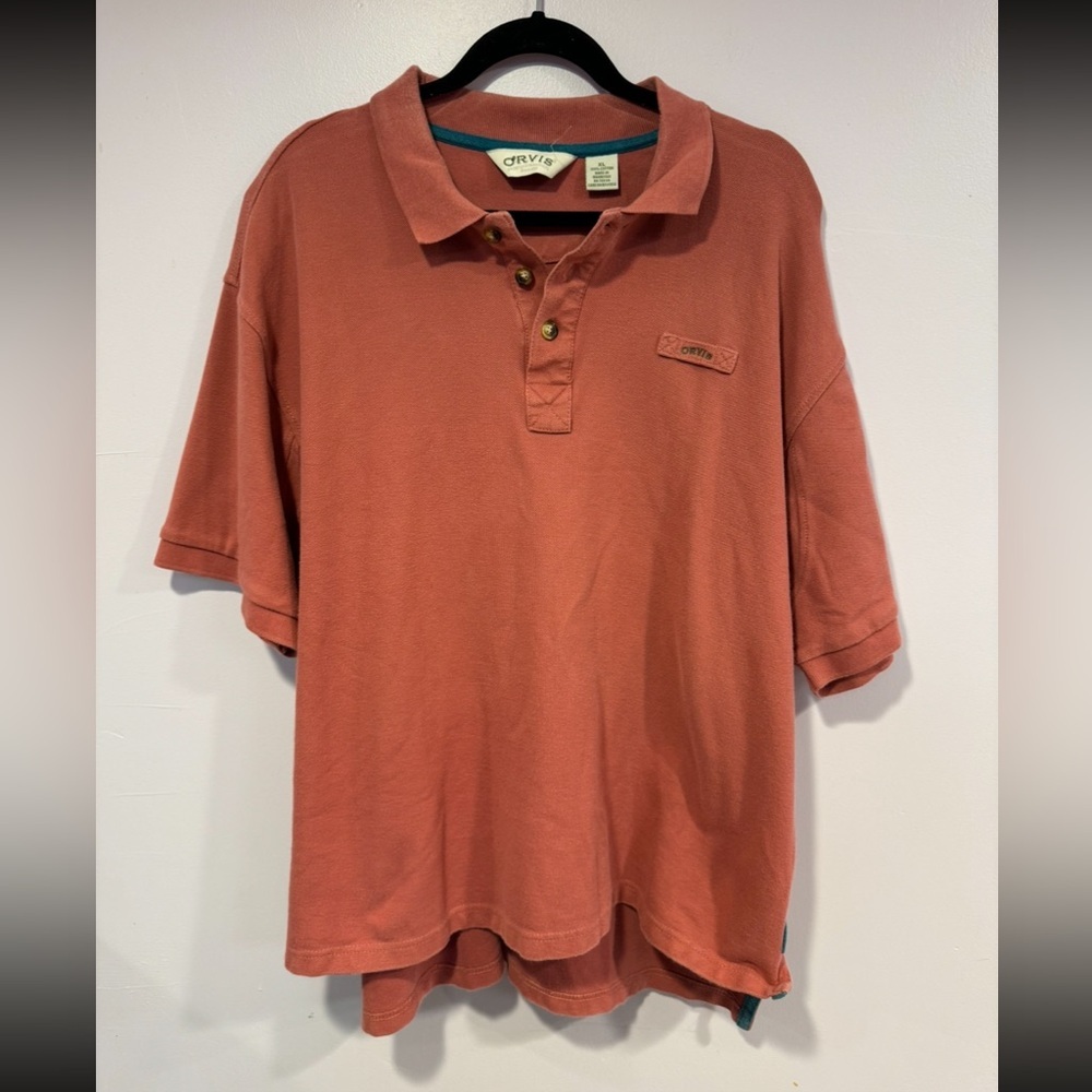 Orvis terracotta colored polo‎